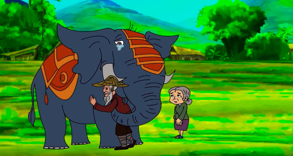                          Con voi với người quản tượng già                      