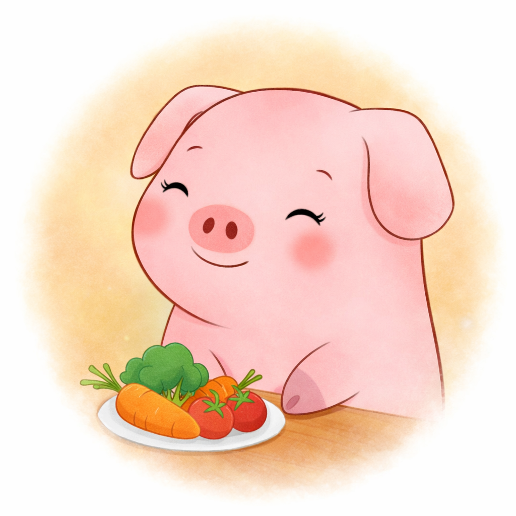 The Piglet Who Didn't Like Vegetables
