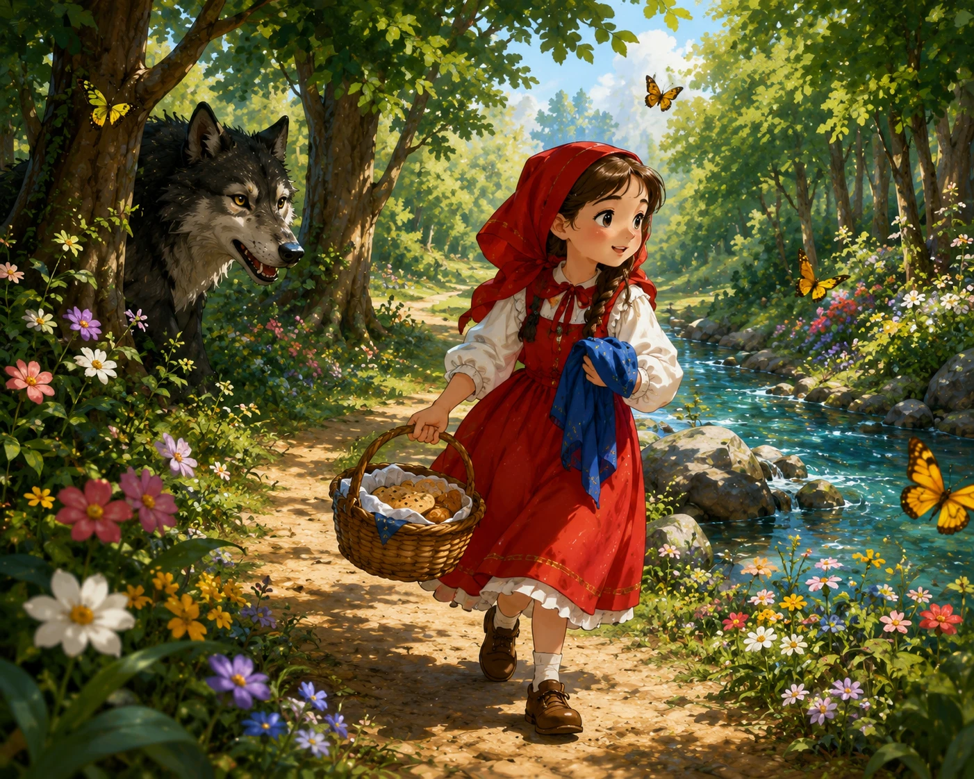 Nghe kể chuyện cổ tích - Khăn Đỏ, Khăn Xanh