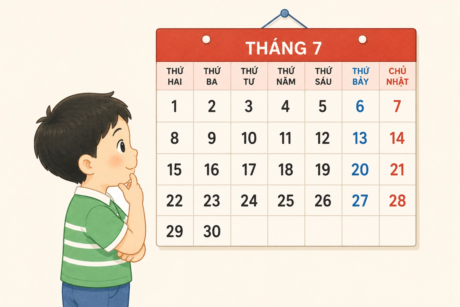 Một tuần có mấy ngày?