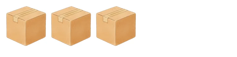 Mỗi thùng có 100 cái bút chì. Thứ Hai xếp 3 thùng. Có bao nhiêu cái bút chì?