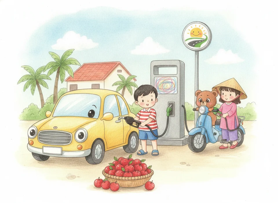 Ở cửa hàng xăng dầu, một người đi ô tô mua 24 lít xăng, một người đi xe máy mua 4 lít xăng. Hỏi cả hai người mua bao nhiêu lít xăng?