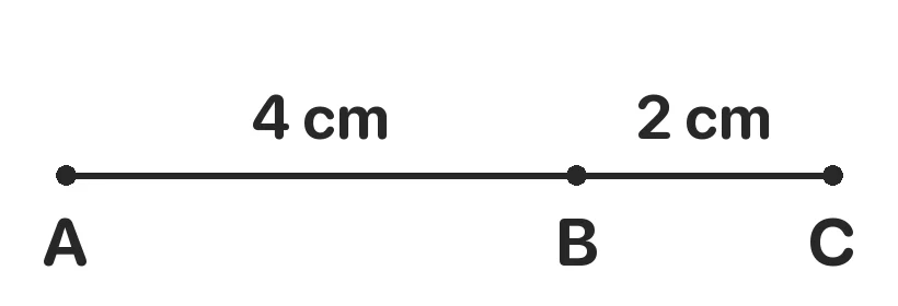 A, B, C là ba điểm thẳng hàng. Điểm nào ở giữa hai điểm còn lại?