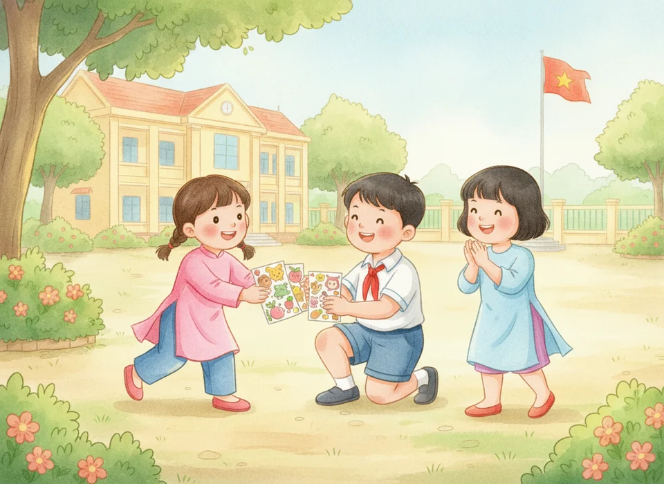 Nam có 48 nhãn vở. Sau khi cho các bạn một số nhãn vở, số nhãn vở còn lại của Nam so với lúc đầu giảm đi 4 lần. Hỏi Nam còn lại bao nhiêu nhãn vở?