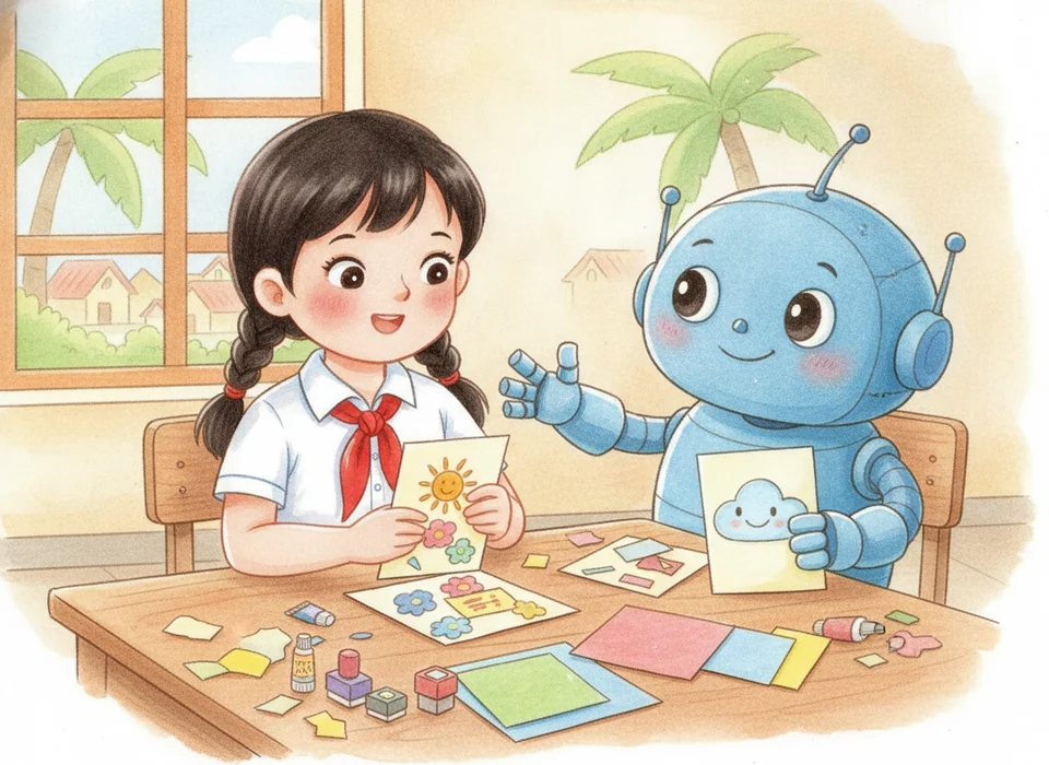 Mai làm được 16 tấm thiệp, số tấm thiệp Rô-bốt làm được gấp 3 lần của Mai. Hỏi Rô-bốt làm được bao nhiêu tấm thiệp?