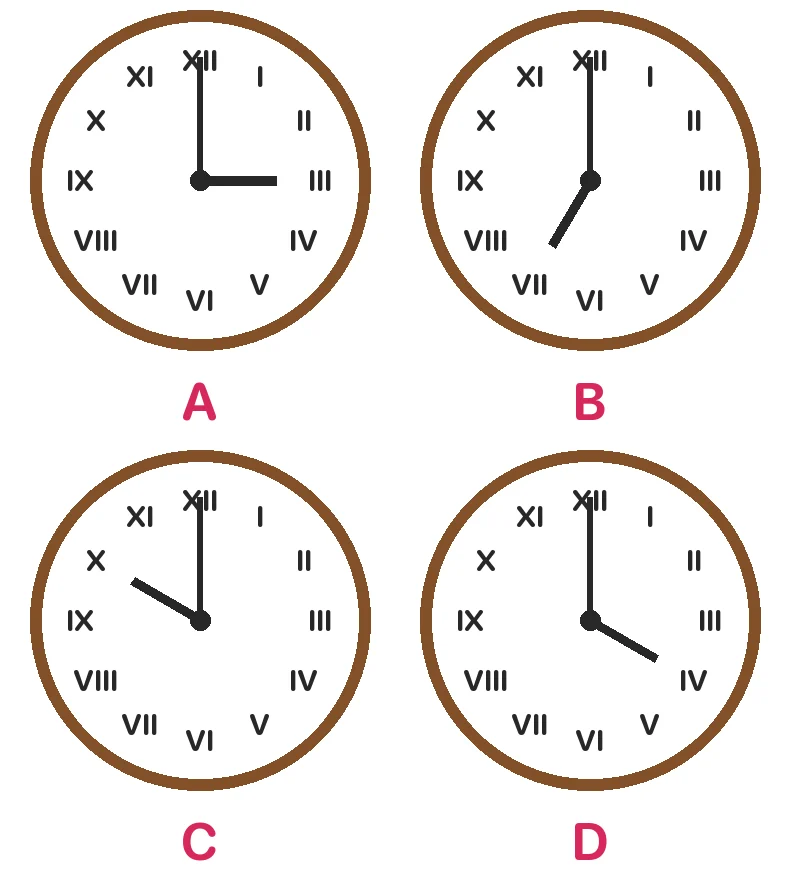 Mỗi đồng hồ chỉ mấy giờ?