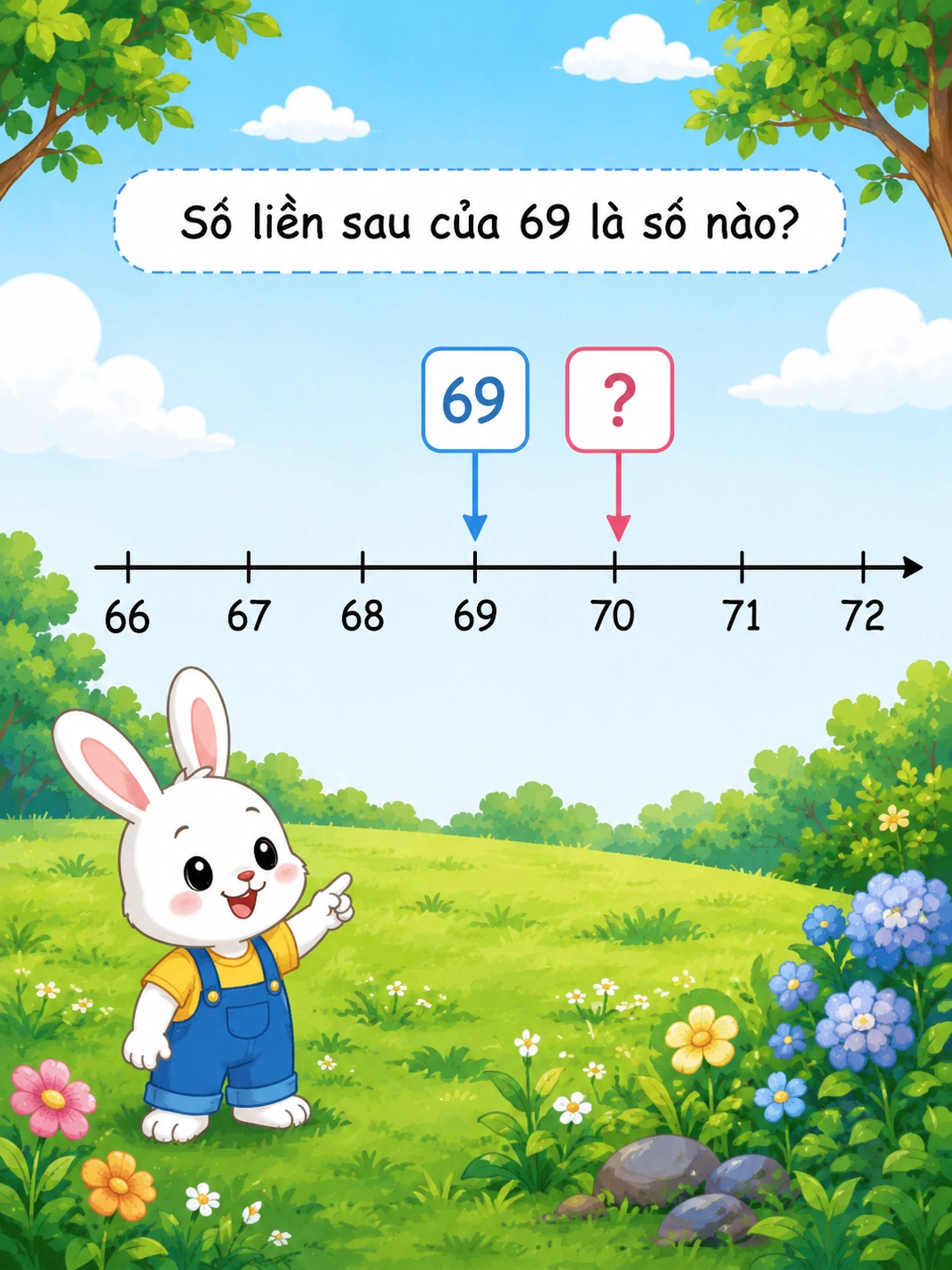 Số liền sau của 69 là?